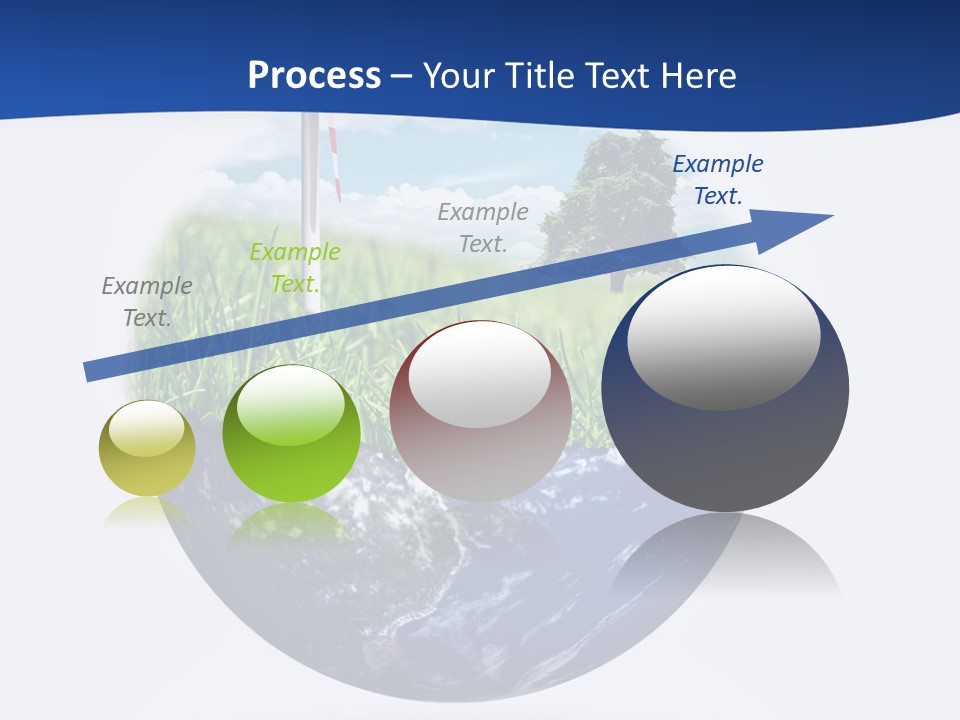 A Green Field With A Wind Turbine On Top Of It PowerPoint Template