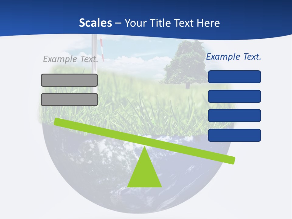 A Green Field With A Wind Turbine On Top Of It PowerPoint Template