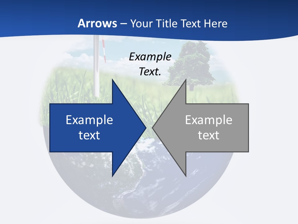 A Green Field With A Wind Turbine On Top Of It PowerPoint Template
