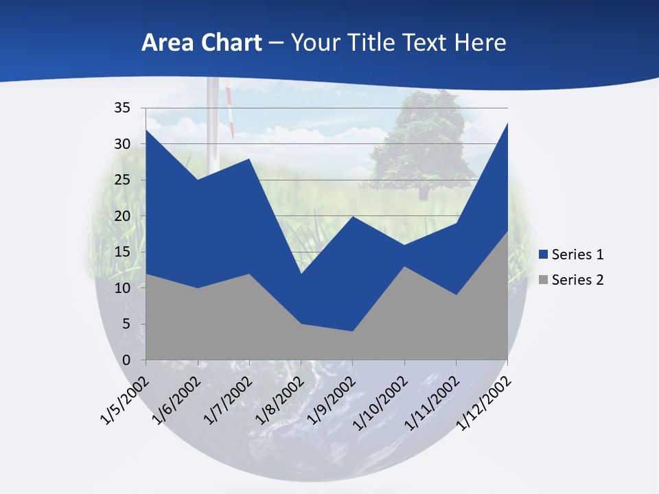 A Green Field With A Wind Turbine On Top Of It PowerPoint Template