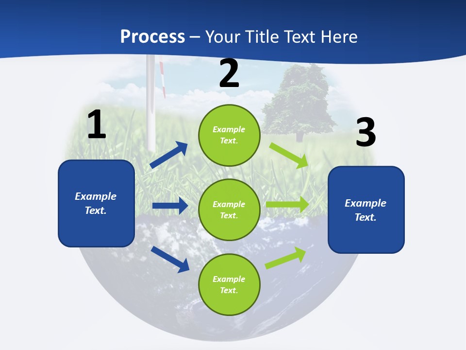 A Green Field With A Wind Turbine On Top Of It PowerPoint Template
