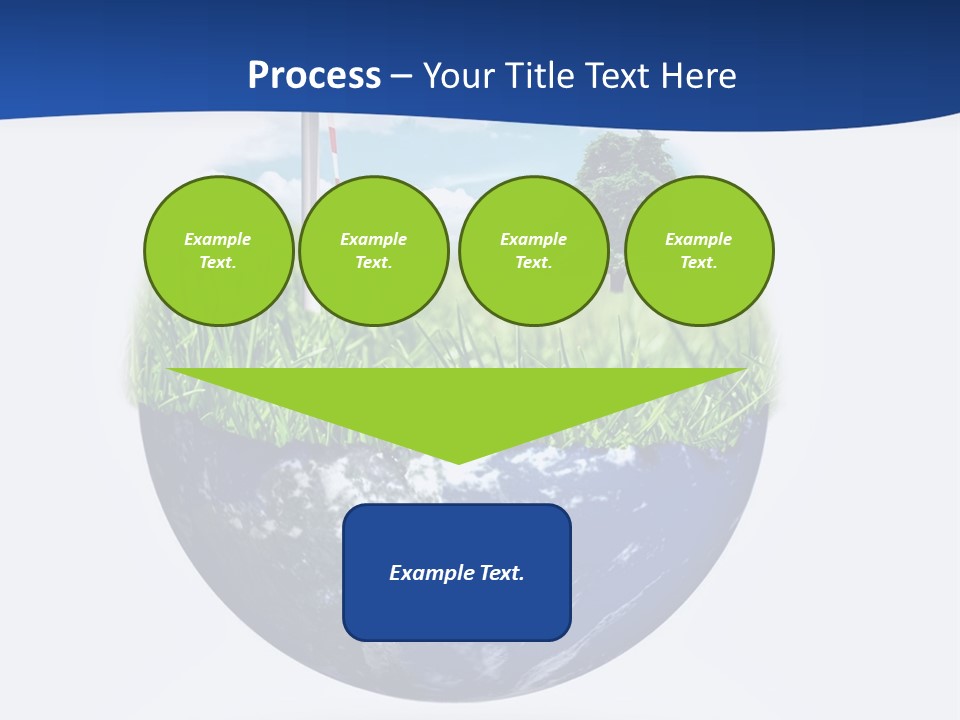 A Green Field With A Wind Turbine On Top Of It PowerPoint Template