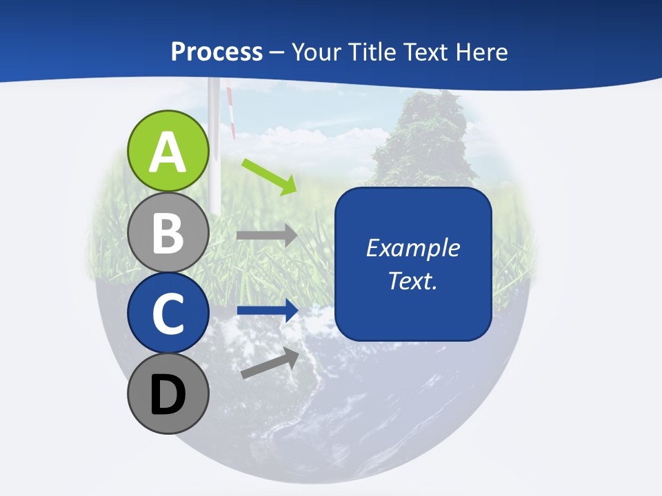 A Green Field With A Wind Turbine On Top Of It PowerPoint Template