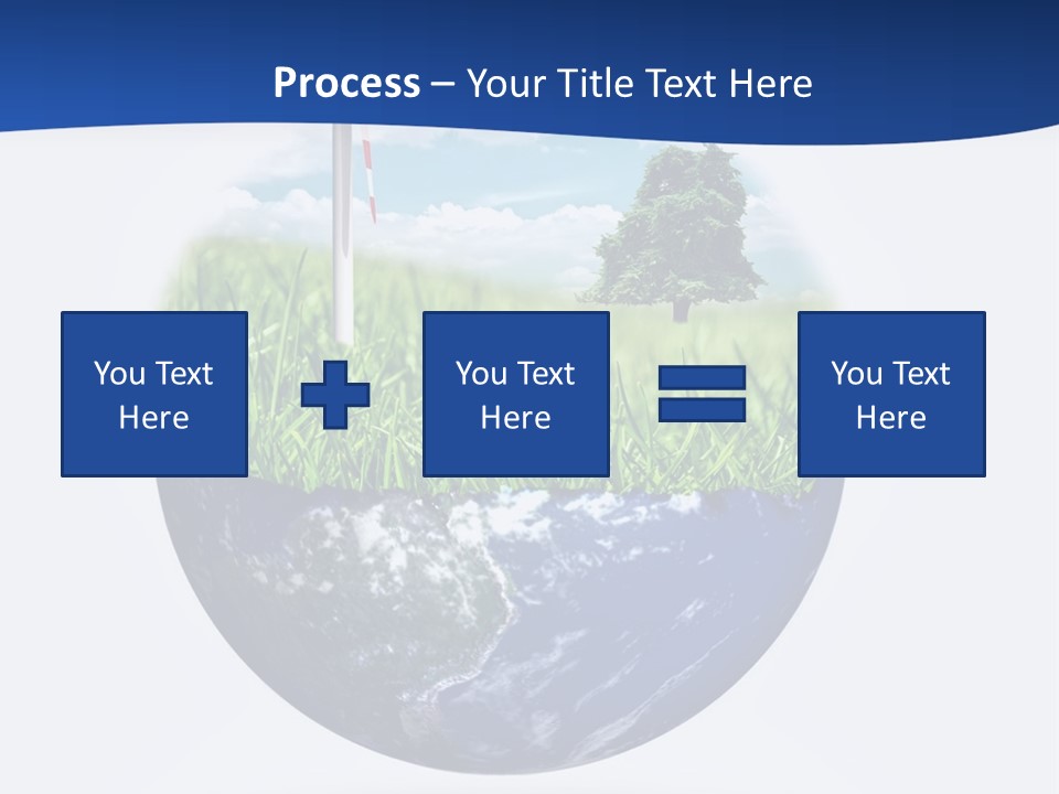 A Green Field With A Wind Turbine On Top Of It PowerPoint Template