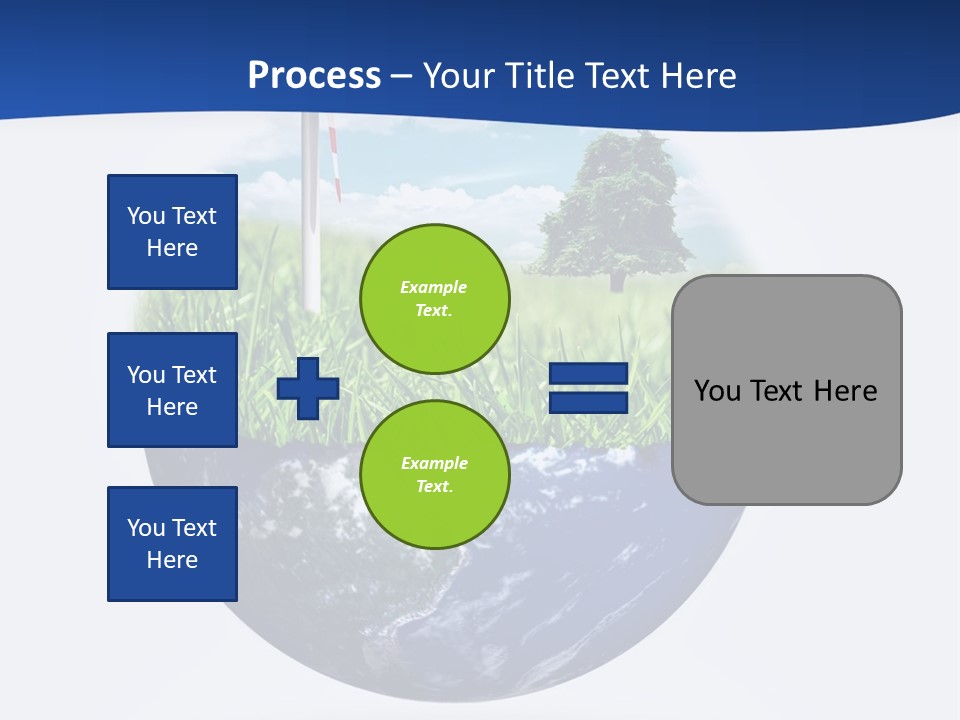 A Green Field With A Wind Turbine On Top Of It PowerPoint Template