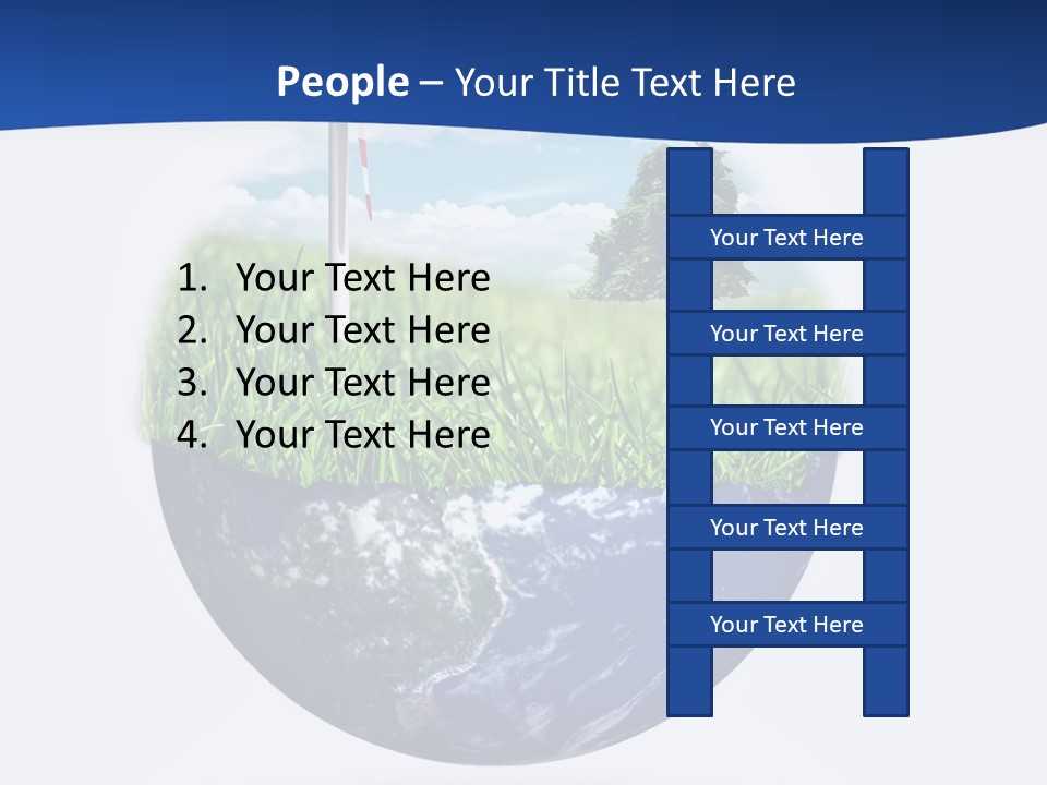 A Green Field With A Wind Turbine On Top Of It PowerPoint Template