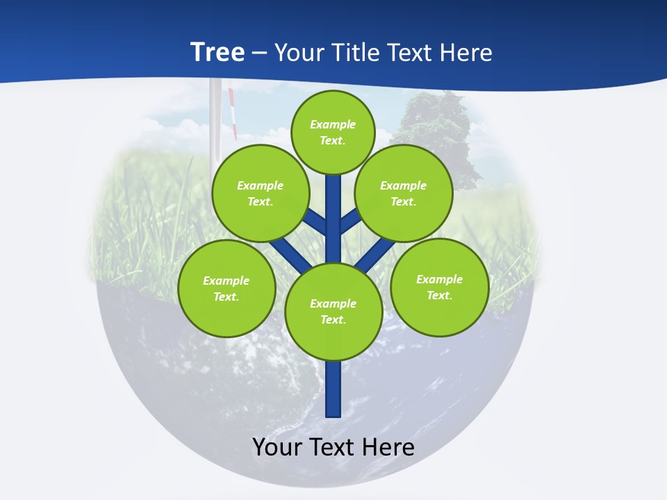 A Green Field With A Wind Turbine On Top Of It PowerPoint Template