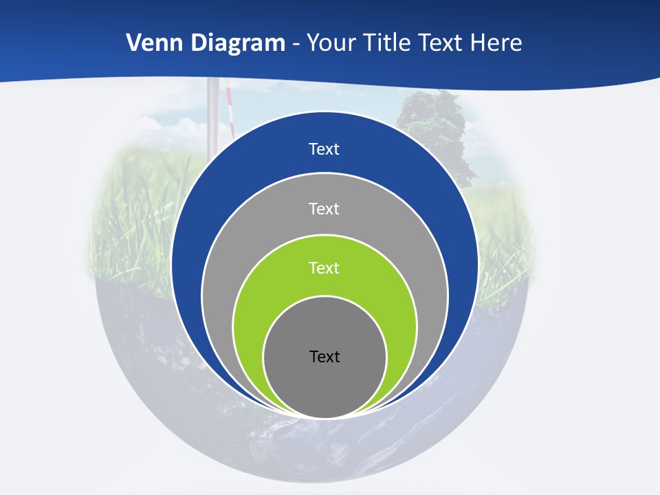 A Green Field With A Wind Turbine On Top Of It PowerPoint Template