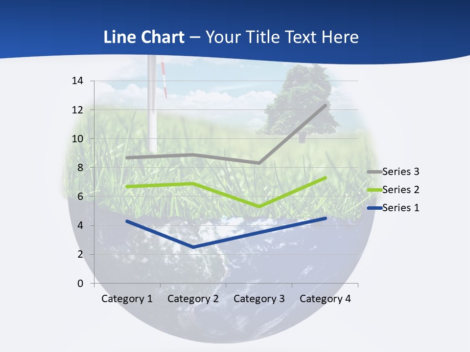 A Green Field With A Wind Turbine On Top Of It PowerPoint Template