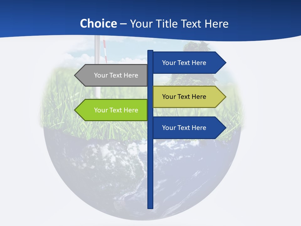 A Green Field With A Wind Turbine On Top Of It PowerPoint Template