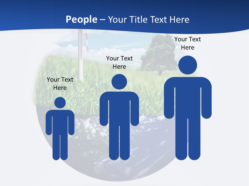 A Green Field With A Wind Turbine On Top Of It PowerPoint Template