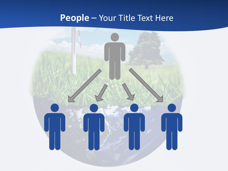 A Green Field With A Wind Turbine On Top Of It PowerPoint Template