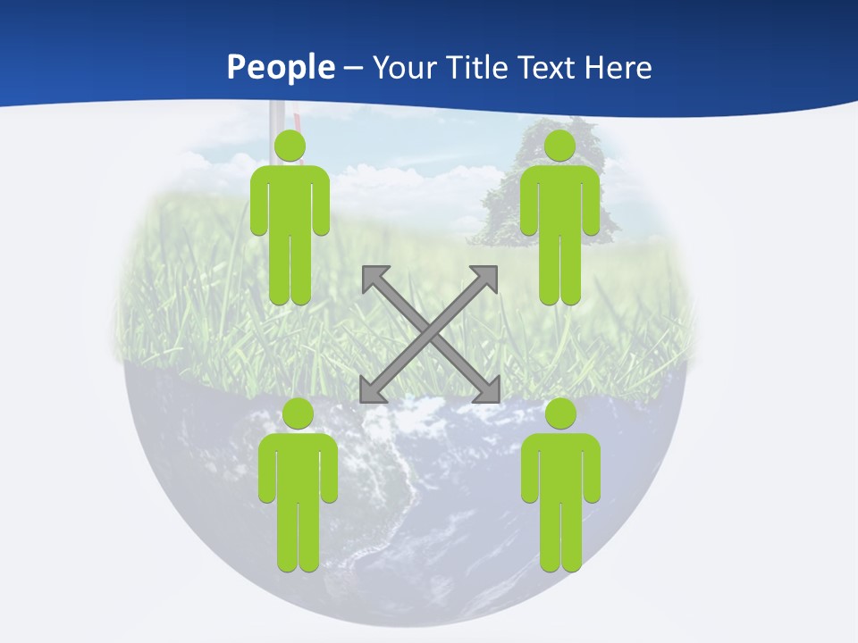 A Green Field With A Wind Turbine On Top Of It PowerPoint Template