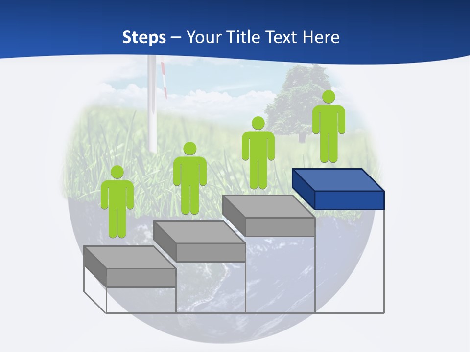A Green Field With A Wind Turbine On Top Of It PowerPoint Template