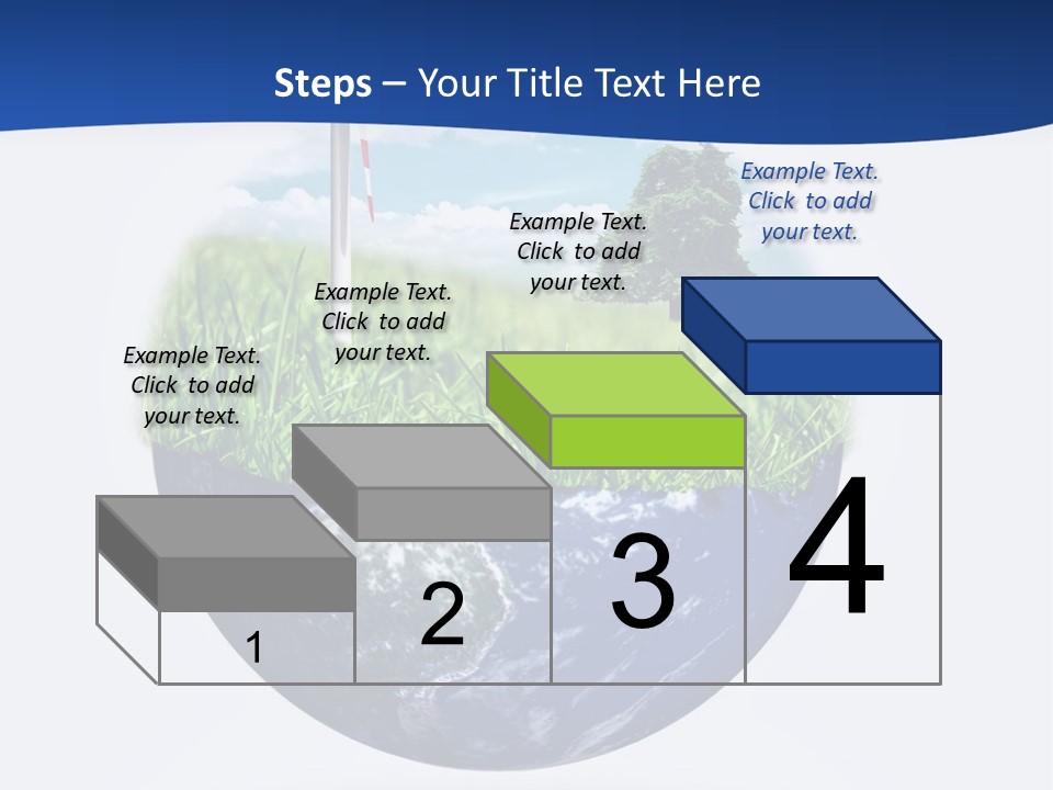 A Green Field With A Wind Turbine On Top Of It PowerPoint Template