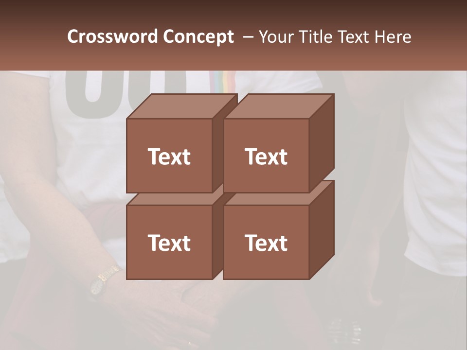 A Woman In A White T - Shirt Is Holding Her Hands In Her Pockets PowerPoint Template