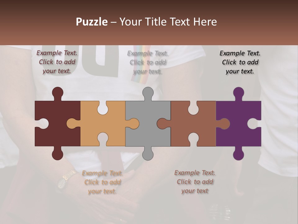 A Woman In A White T - Shirt Is Holding Her Hands In Her Pockets PowerPoint Template