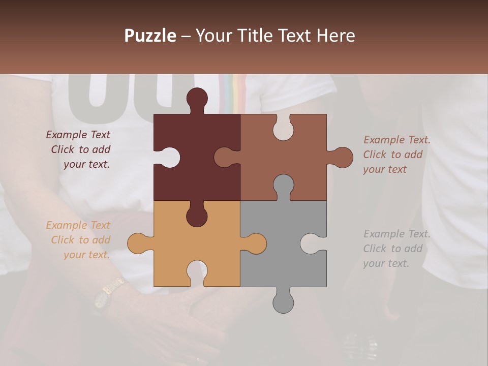 A Woman In A White T - Shirt Is Holding Her Hands In Her Pockets PowerPoint Template