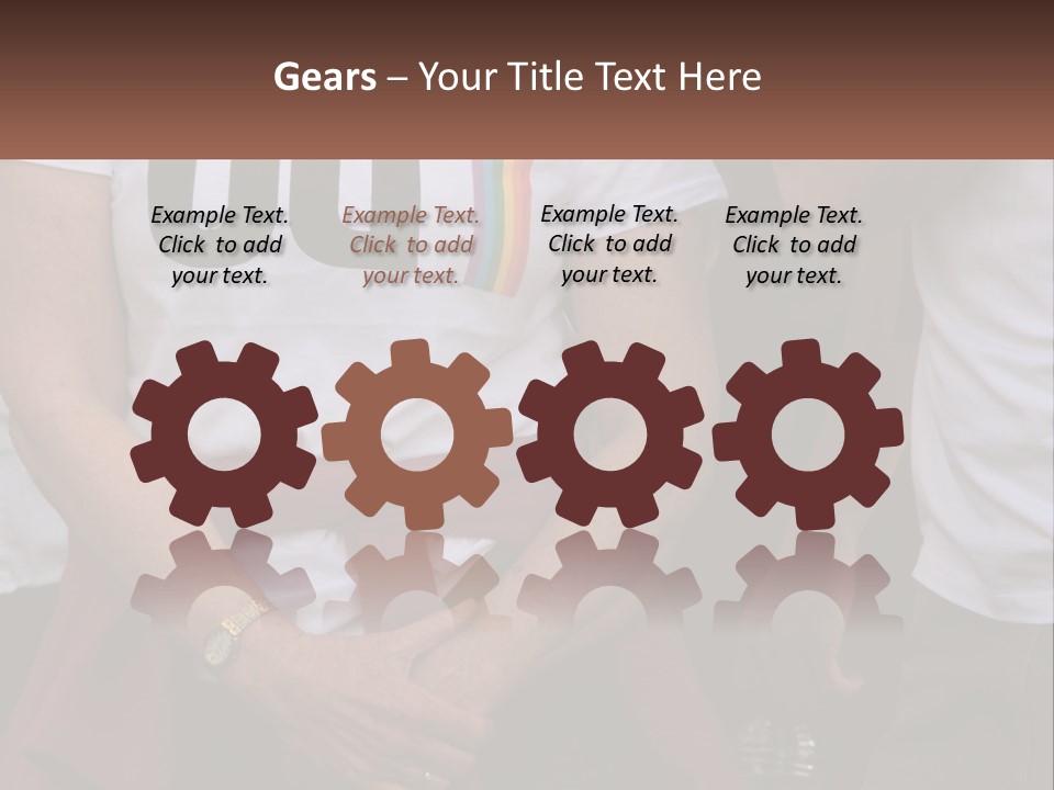 A Woman In A White T - Shirt Is Holding Her Hands In Her Pockets PowerPoint Template