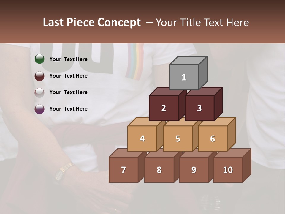 A Woman In A White T - Shirt Is Holding Her Hands In Her Pockets PowerPoint Template