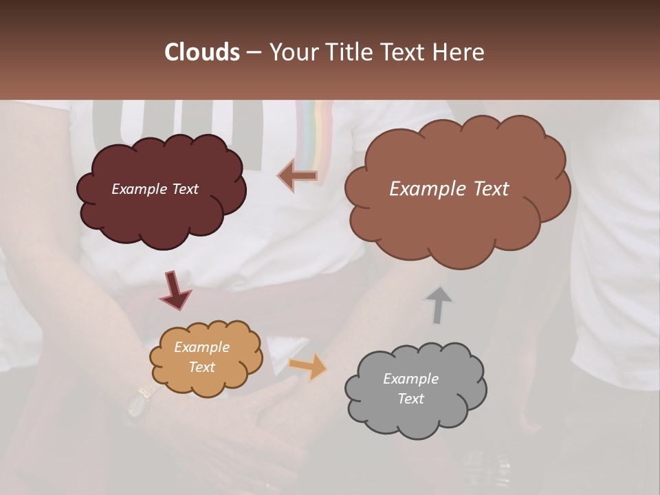 A Woman In A White T - Shirt Is Holding Her Hands In Her Pockets PowerPoint Template