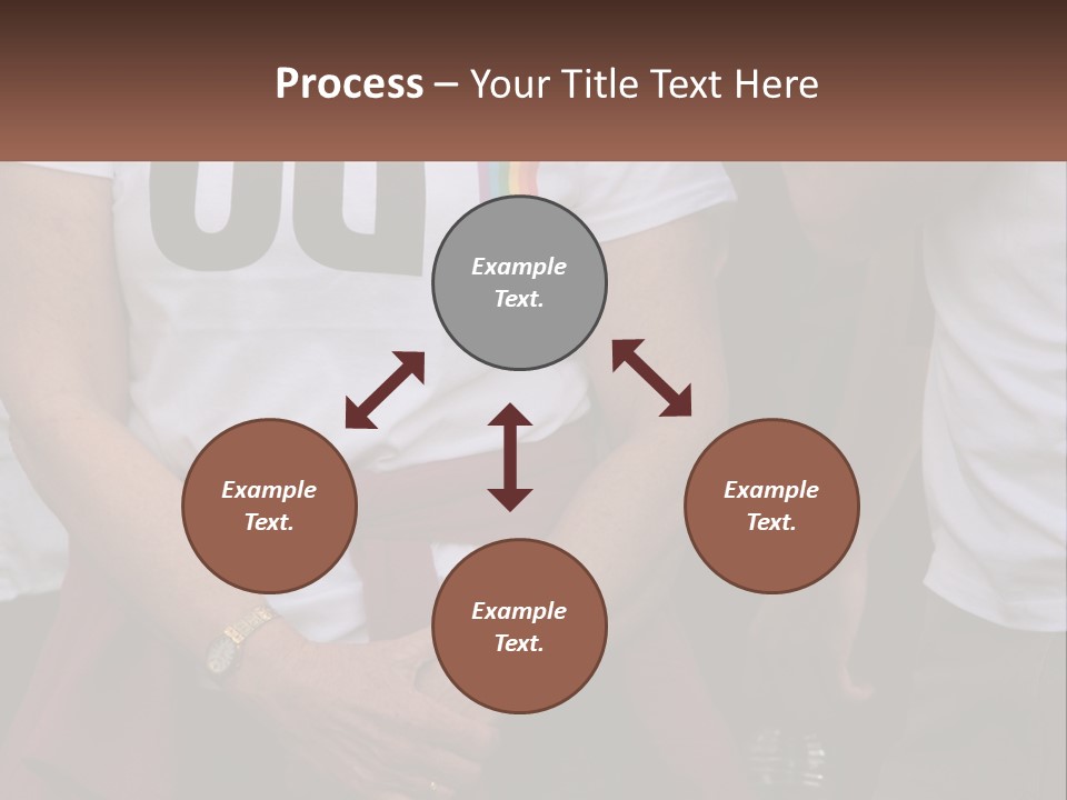 A Woman In A White T - Shirt Is Holding Her Hands In Her Pockets PowerPoint Template