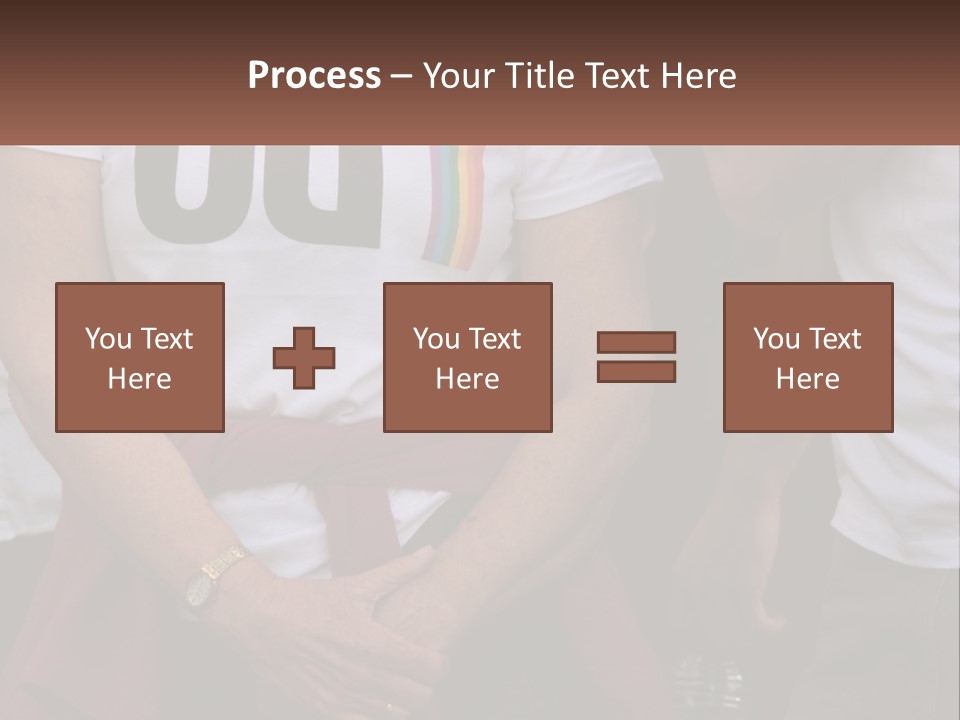 A Woman In A White T - Shirt Is Holding Her Hands In Her Pockets PowerPoint Template