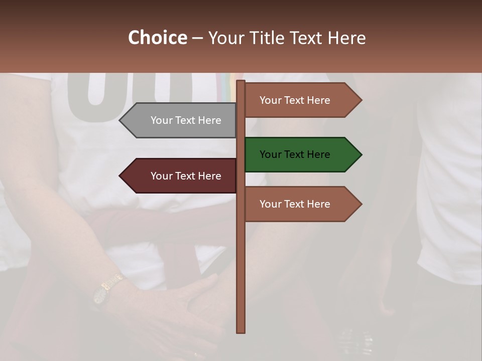 A Woman In A White T - Shirt Is Holding Her Hands In Her Pockets PowerPoint Template