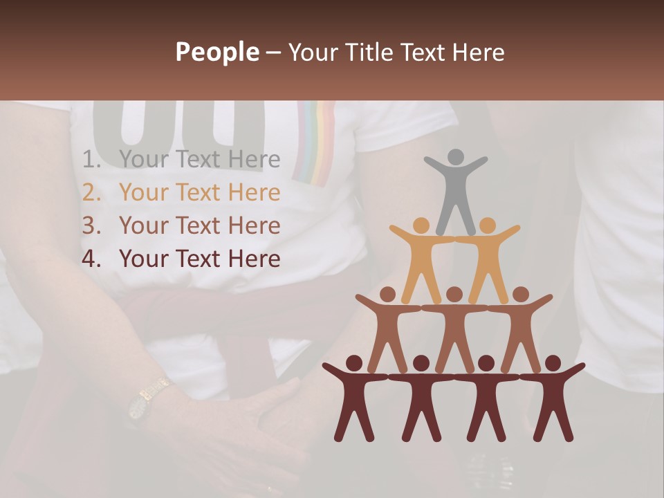 A Woman In A White T - Shirt Is Holding Her Hands In Her Pockets PowerPoint Template