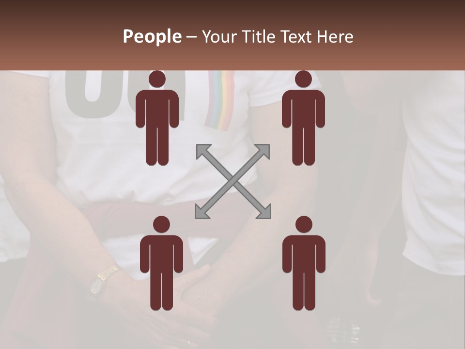 A Woman In A White T - Shirt Is Holding Her Hands In Her Pockets PowerPoint Template