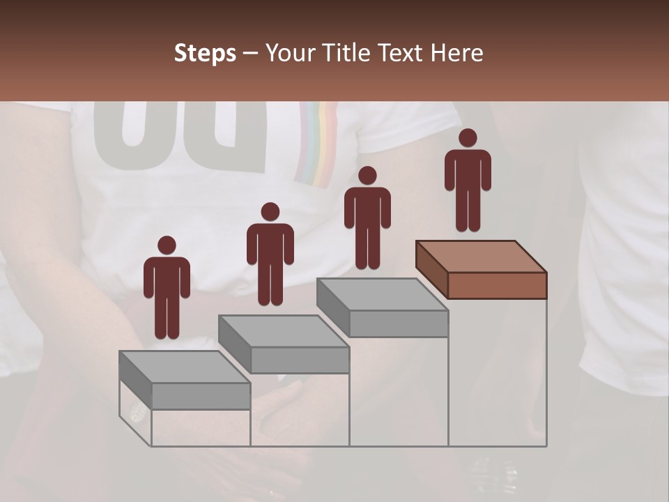 A Woman In A White T - Shirt Is Holding Her Hands In Her Pockets PowerPoint Template