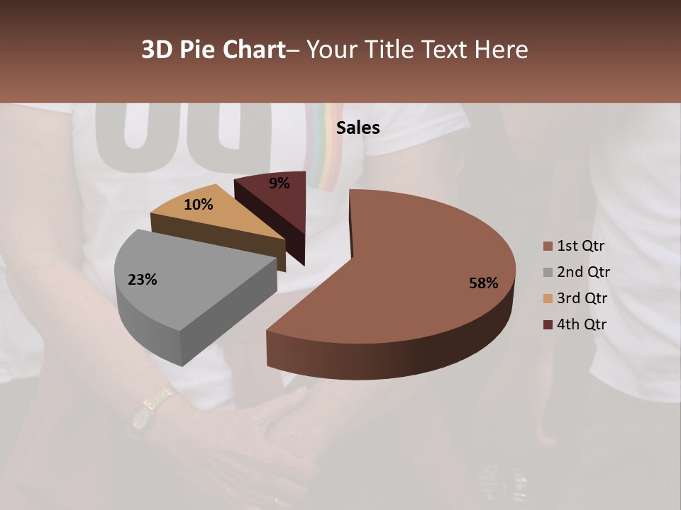 A Woman In A White T - Shirt Is Holding Her Hands In Her Pockets PowerPoint Template