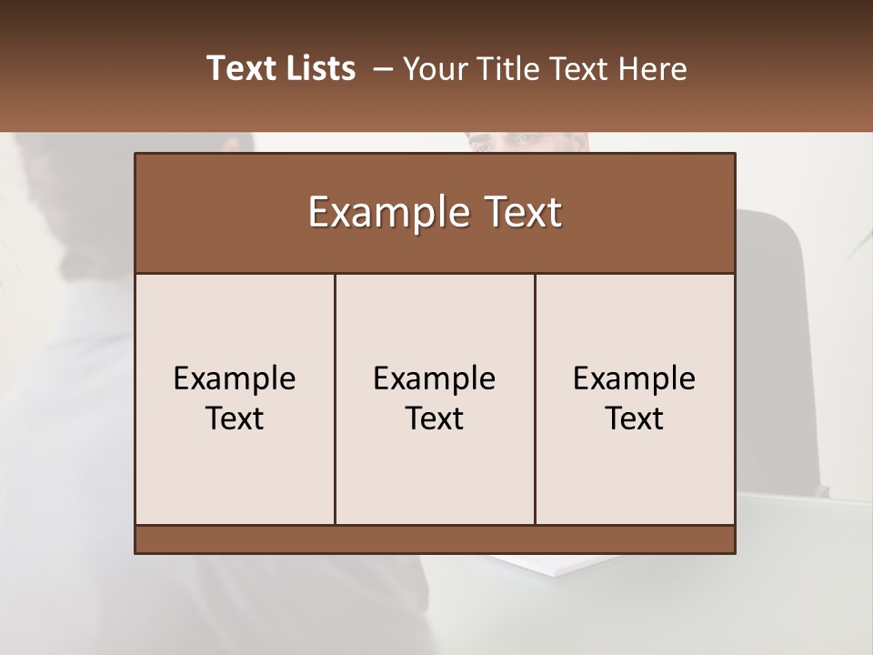 A Man Shaking Hands With A Woman At A Desk PowerPoint Template