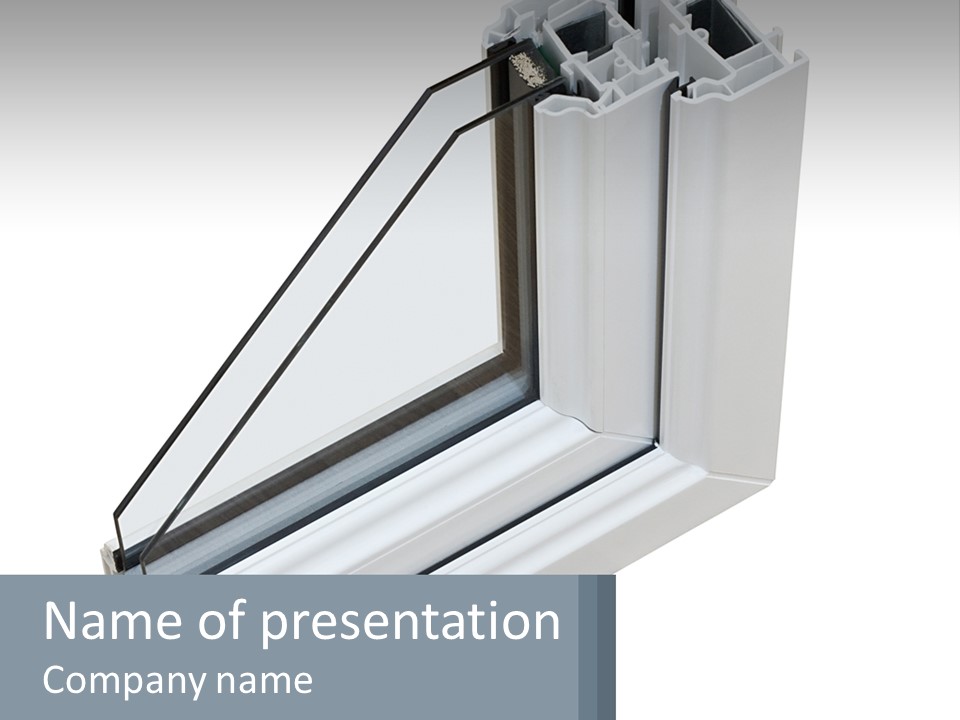 A Picture Of A Window With A White Frame PowerPoint Template