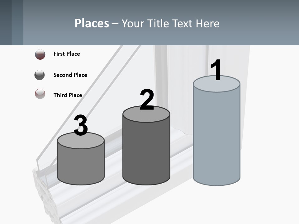 A Picture Of A Window With A White Frame PowerPoint Template
