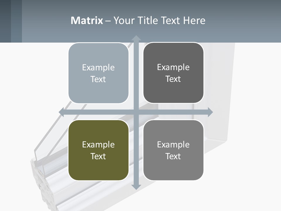 A Picture Of A Window With A White Frame PowerPoint Template