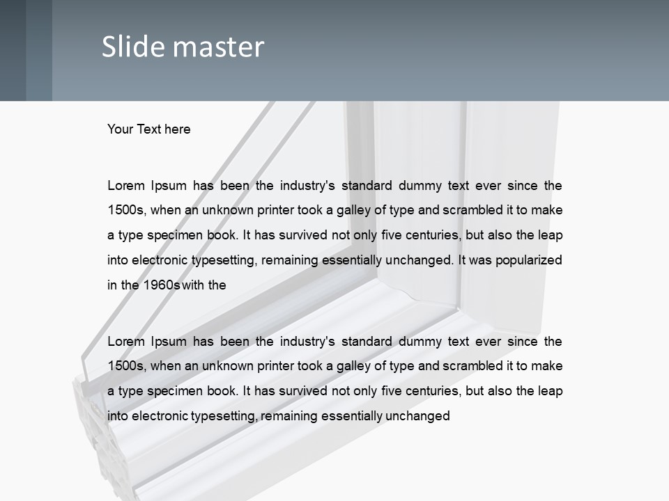 A Picture Of A Window With A White Frame PowerPoint Template