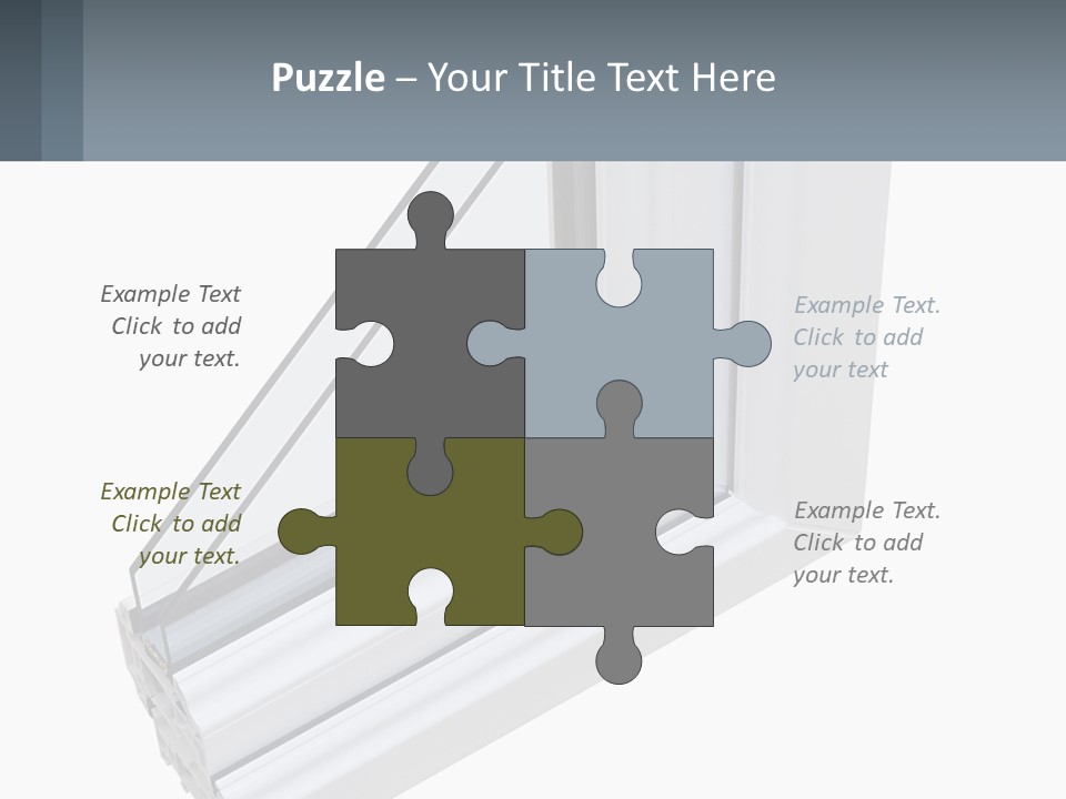 A Picture Of A Window With A White Frame PowerPoint Template