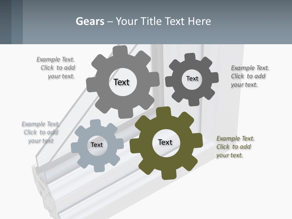 A Picture Of A Window With A White Frame PowerPoint Template