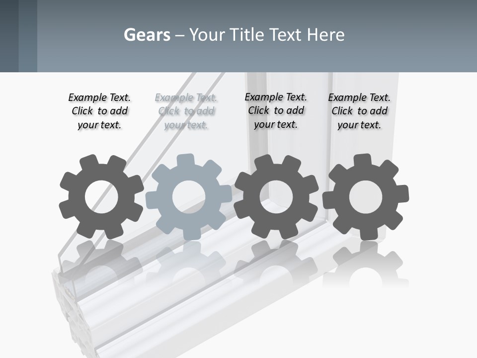 A Picture Of A Window With A White Frame PowerPoint Template