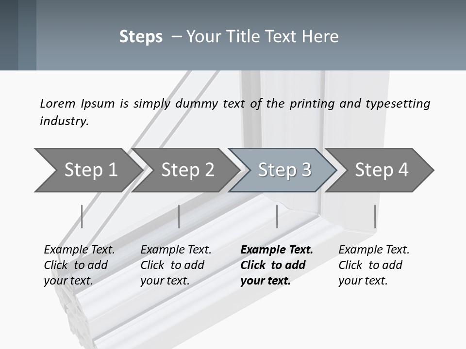 A Picture Of A Window With A White Frame PowerPoint Template