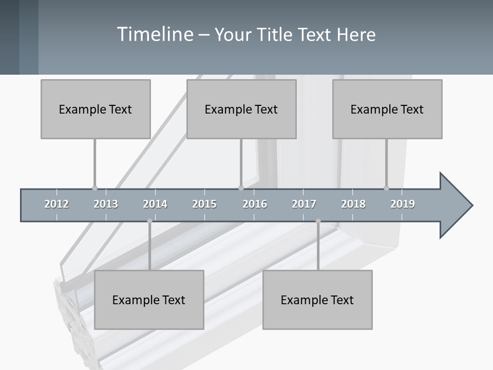 A Picture Of A Window With A White Frame PowerPoint Template