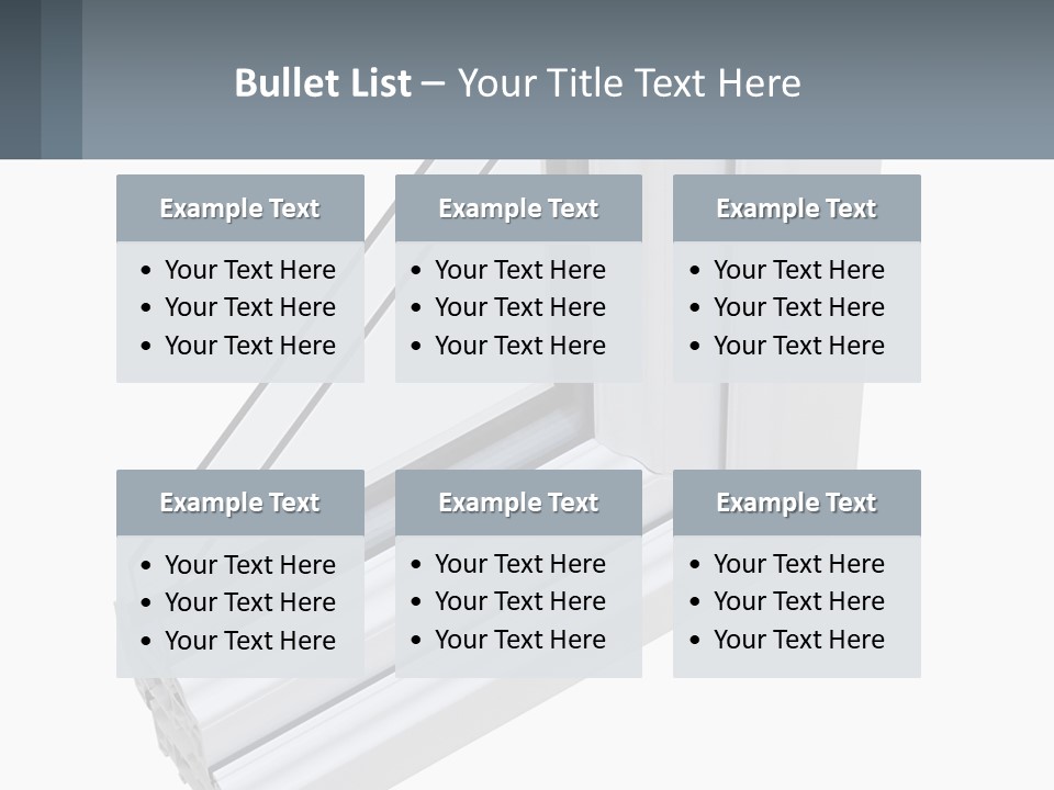 A Picture Of A Window With A White Frame PowerPoint Template
