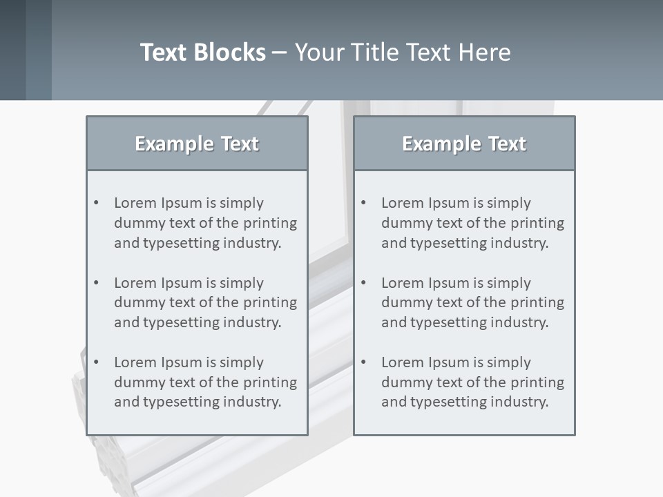 A Picture Of A Window With A White Frame PowerPoint Template