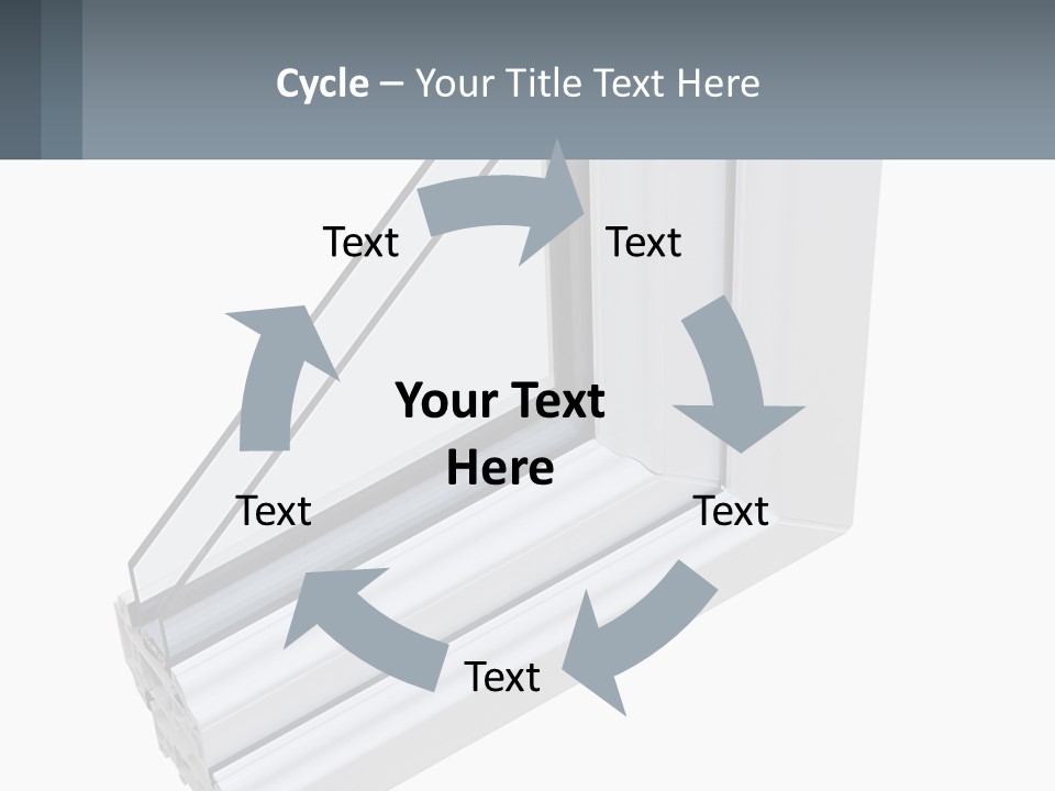 A Picture Of A Window With A White Frame PowerPoint Template