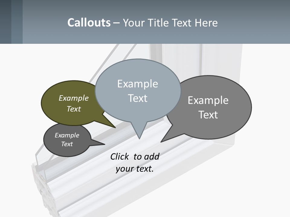 A Picture Of A Window With A White Frame PowerPoint Template