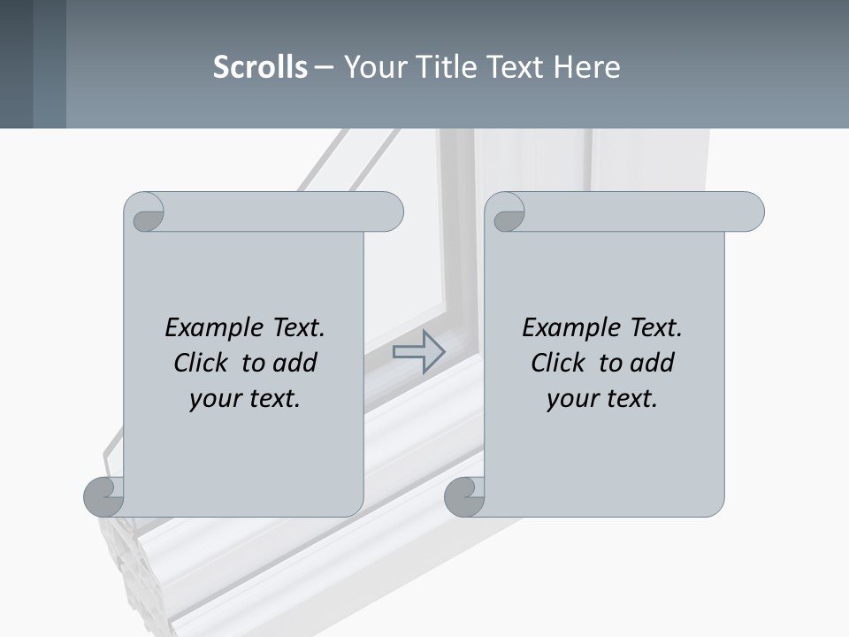 A Picture Of A Window With A White Frame PowerPoint Template
