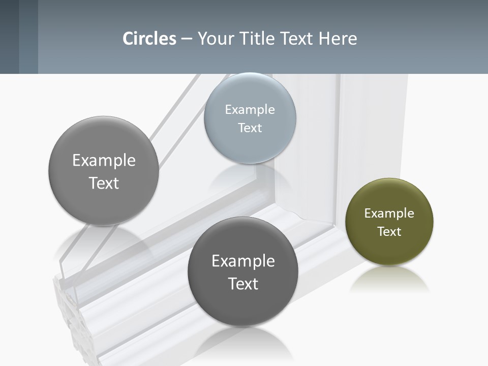 A Picture Of A Window With A White Frame PowerPoint Template
