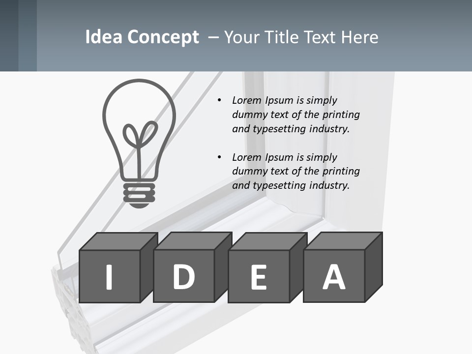 A Picture Of A Window With A White Frame PowerPoint Template