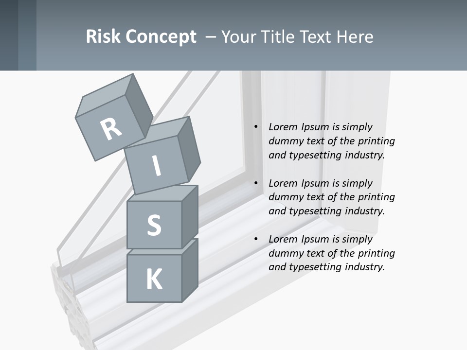 A Picture Of A Window With A White Frame PowerPoint Template